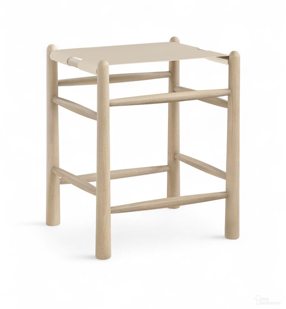 The appearance of Santos Vegan Leather Upholstered Counter Stool In Beige designed by Meridian in the modern / contemporary interior design. This beige piece of furniture was selected by 1StopBedrooms from Santos Collection to add a touch of cosiness and style into your home. Sku: 77098Beige-C. Material: Foam.