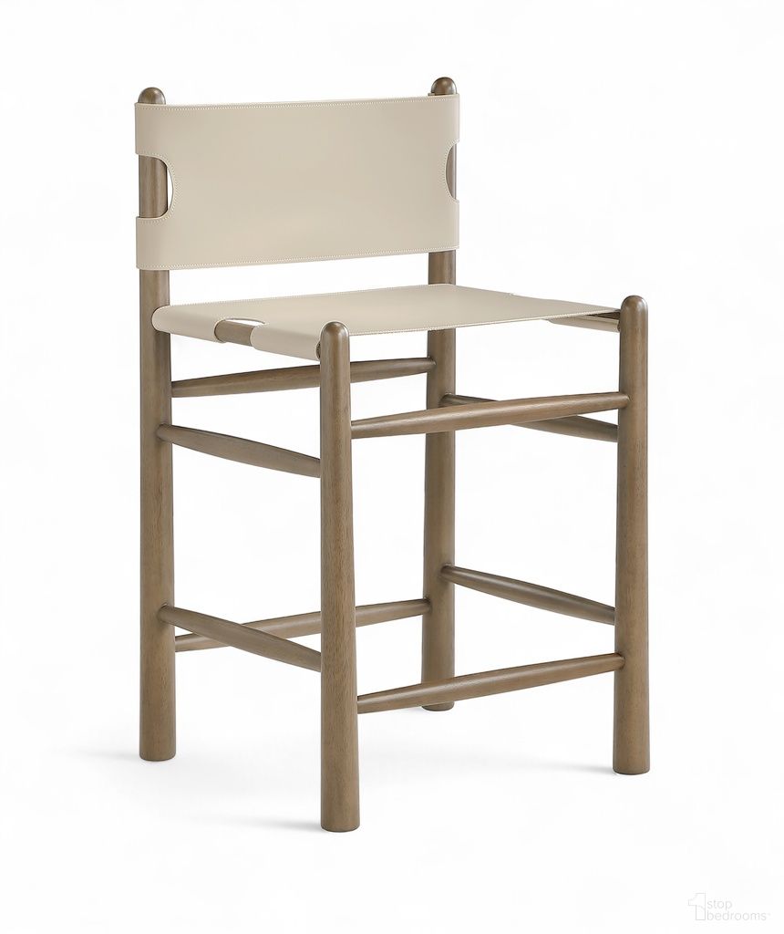 The appearance of Santos Vegan Leather Upholstered Counter Stool In Beige designed by Meridian in the modern / contemporary interior design. This beige piece of furniture was selected by 1StopBedrooms from Santos Collection to add a touch of cosiness and style into your home. Sku: 77097Beige-C. Material: Foam.