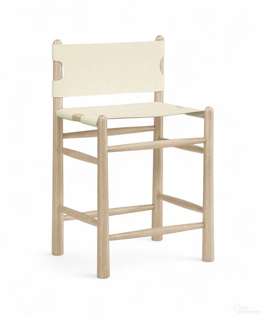The appearance of Santos Vegan Leather Upholstered Counter Stool In Cream designed by Meridian in the modern / contemporary interior design. This cream piece of furniture  was selected by 1StopBedrooms from Santos Collection to add a touch of cosiness and style into your home. Sku: 77096Cream-C. Material: Foam.