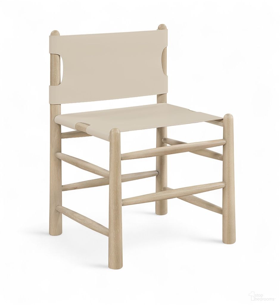 The appearance of Santos Vegan Leather Upholstered Dining Chair Set of 2 In Beige designed by Meridian in the modern / contemporary interior design. This beige piece of furniture was selected by 1StopBedrooms from Santos Collection to add a touch of cosiness and style into your home. Sku: 77094Beige-C. Material: Foam. Chair Type: Side Chair.