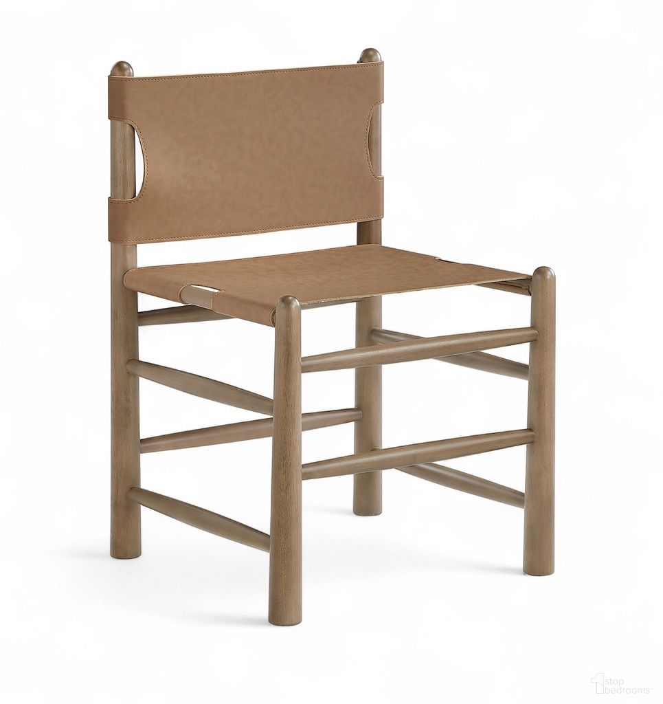 The appearance of Santos Vegan Leather Upholstered Dining Chair Set of 2 In Brown designed by Meridian in the modern / contemporary interior design. This brown piece of furniture  was selected by 1StopBedrooms from Santos Collection to add a touch of cosiness and style into your home. Sku: 77095Brown-C. Material: Foam. Chair Type: Side Chair.