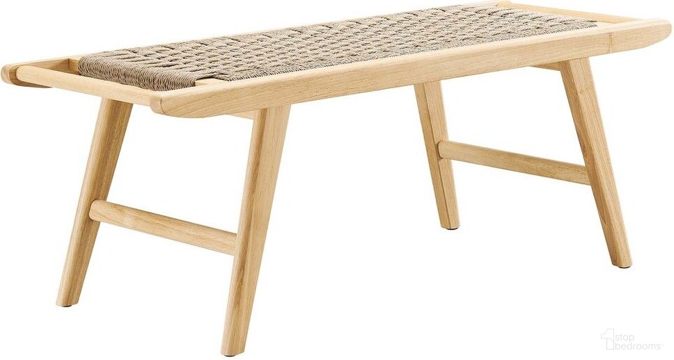 The appearance of Saoirse 47 Inch Wove Rope Wood Bench In Natural designed by Modway in the modern / contemporary interior design. This natural piece of furniture was selected by 1StopBedrooms from Saoirse Collection to add a touch of cosiness and style into your home. Sku: EEI-6552-NAT-NAT. Material: Rubberwood.