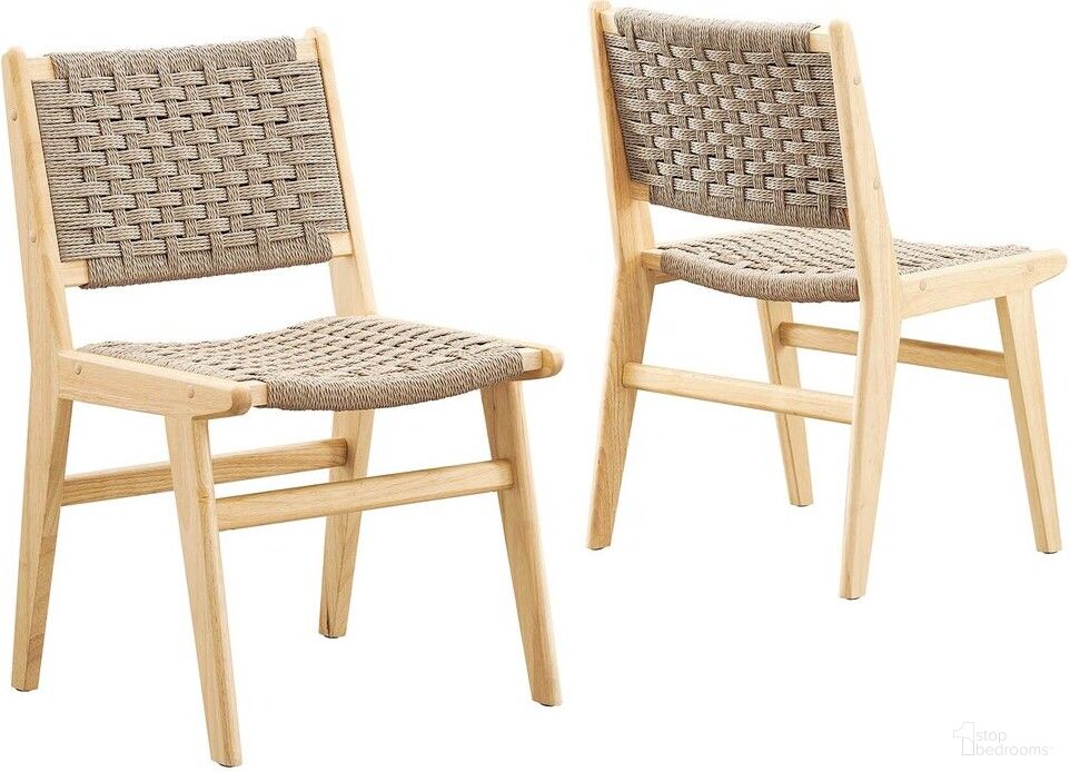 The appearance of Saoirse Woven Rope Wood Dining Side Chair In Natural designed by Modway in the modern / contemporary interior design. This natural piece of furniture  was selected by 1StopBedrooms from Saoirse Collection to add a touch of cosiness and style into your home. Sku: EEI-6545-NAT-NAT. Material: Rubberwood. Chair Type: Side Chair.
