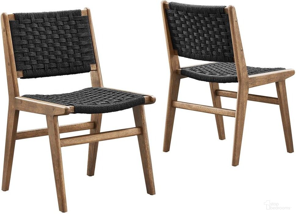The appearance of Saoirse Woven Rope Wood Dining Side Chair In Walnut Black designed by Modway in the modern / contemporary interior design. This walnut black piece of furniture was selected by 1StopBedrooms from Saoirse Collection to add a touch of cosiness and style into your home. Sku: EEI-6545-WAL-BLK. Material: Rubberwood. Chair Type: Side Chair.
