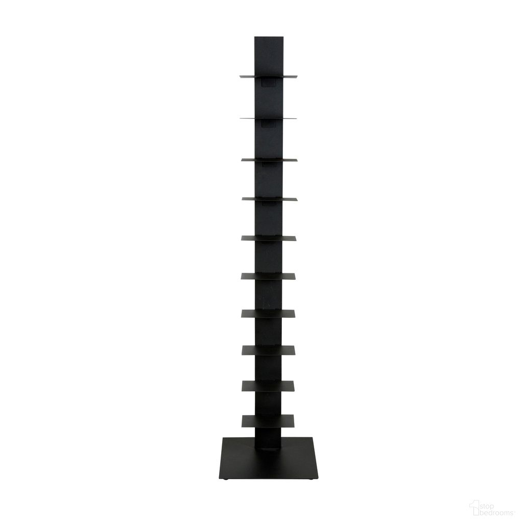 The appearance of Sapiens 60 Inch Bookcase Tower In Anthracite designed by Euro Style in the modern / contemporary interior design. This anthracite piece of furniture was selected by 1StopBedrooms from Sapiens Collection to add a touch of cosiness and style into your home. Sku: 94200ANTH-A;94200ANTH-B. Material: Steel.