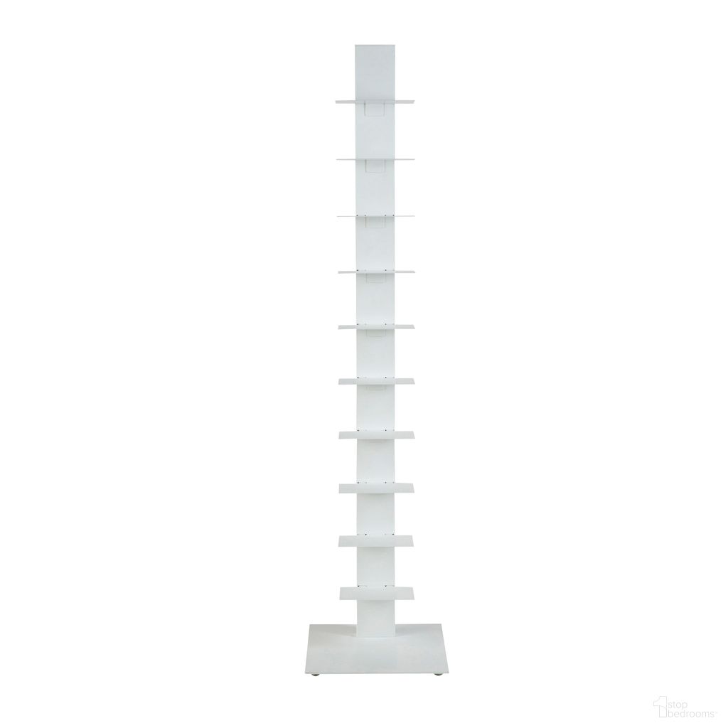 The appearance of Sapiens 60 Inch Bookcase Tower In White designed by Euro Style in the modern / contemporary interior design. This white piece of furniture was selected by 1StopBedrooms from Sapiens Collection to add a touch of cosiness and style into your home. Sku: 94200WHT-A;94200WHT-B. Material: Steel.