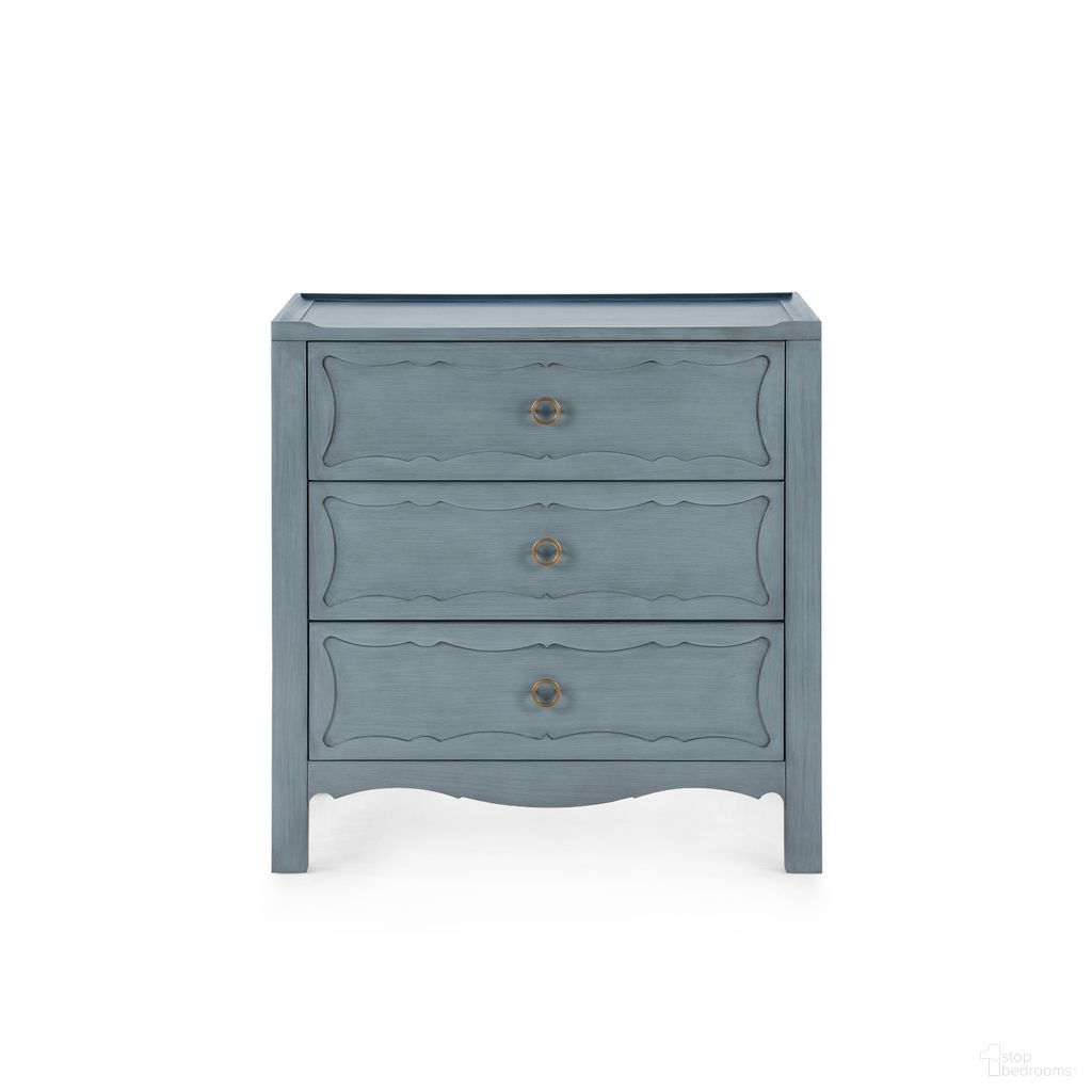 The appearance of Sara 3-Drawer End Table In Foggy Horizon designed by Villa & House in the traditional interior design. This foggy horizon piece of furniture  was selected by 1StopBedrooms from Sara Collection to add a touch of cosiness and style into your home. Sku: SAR-130-8810-884. Material: Acacia.