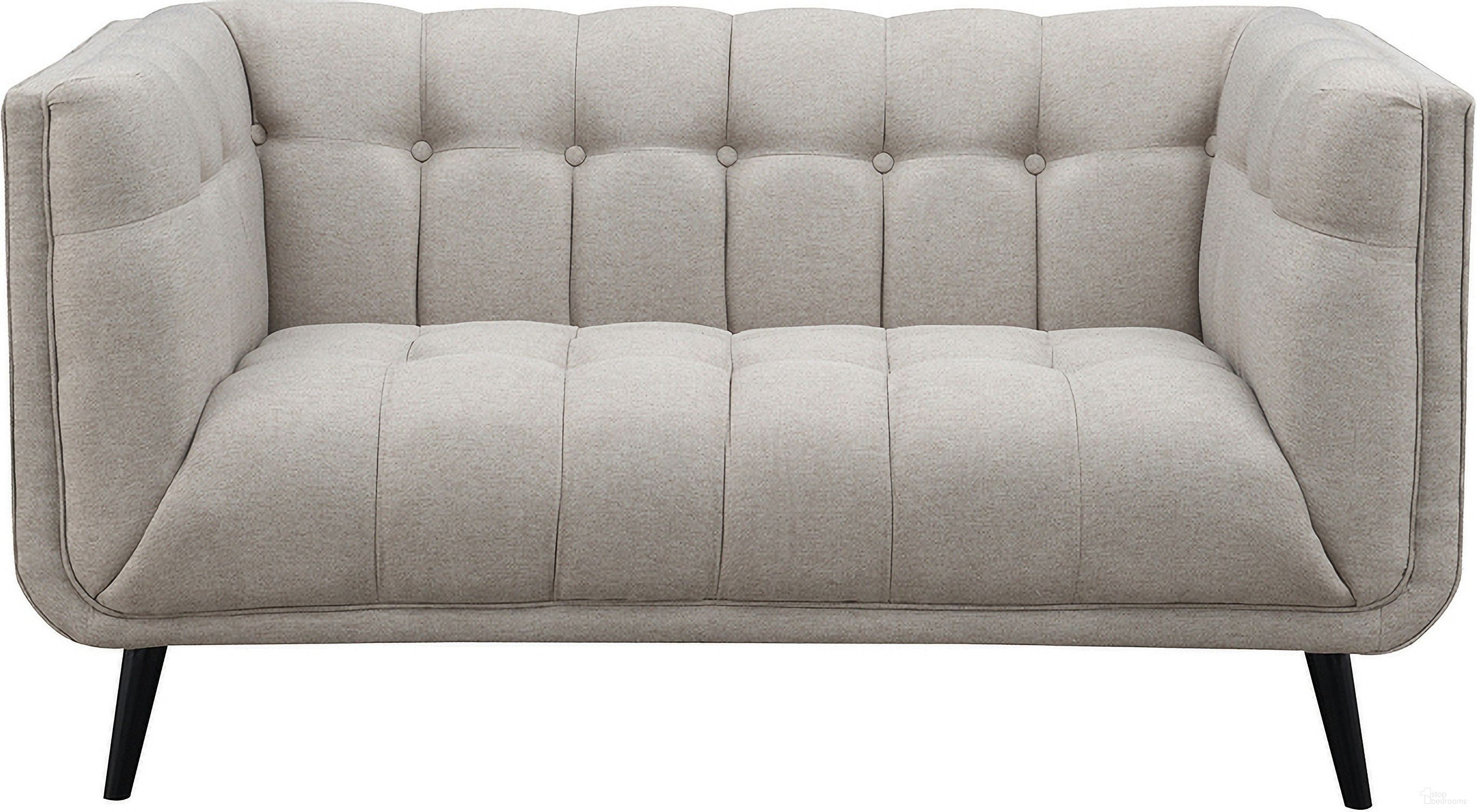Sara Button Tufted Upholstered Loveseat In Beige
