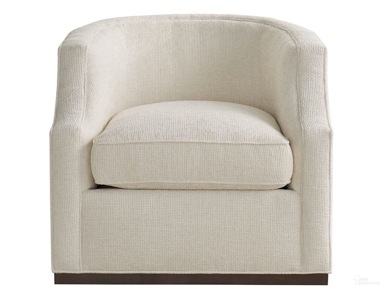 The appearance of Sara Swivel Chair In Vanilla designed by Universal in the modern / contemporary interior design. This vanilla piece of furniture  was selected by 1StopBedrooms from Sara Collection to add a touch of cosiness and style into your home. Sku: U471503-1563-2. Material: Polyester.
