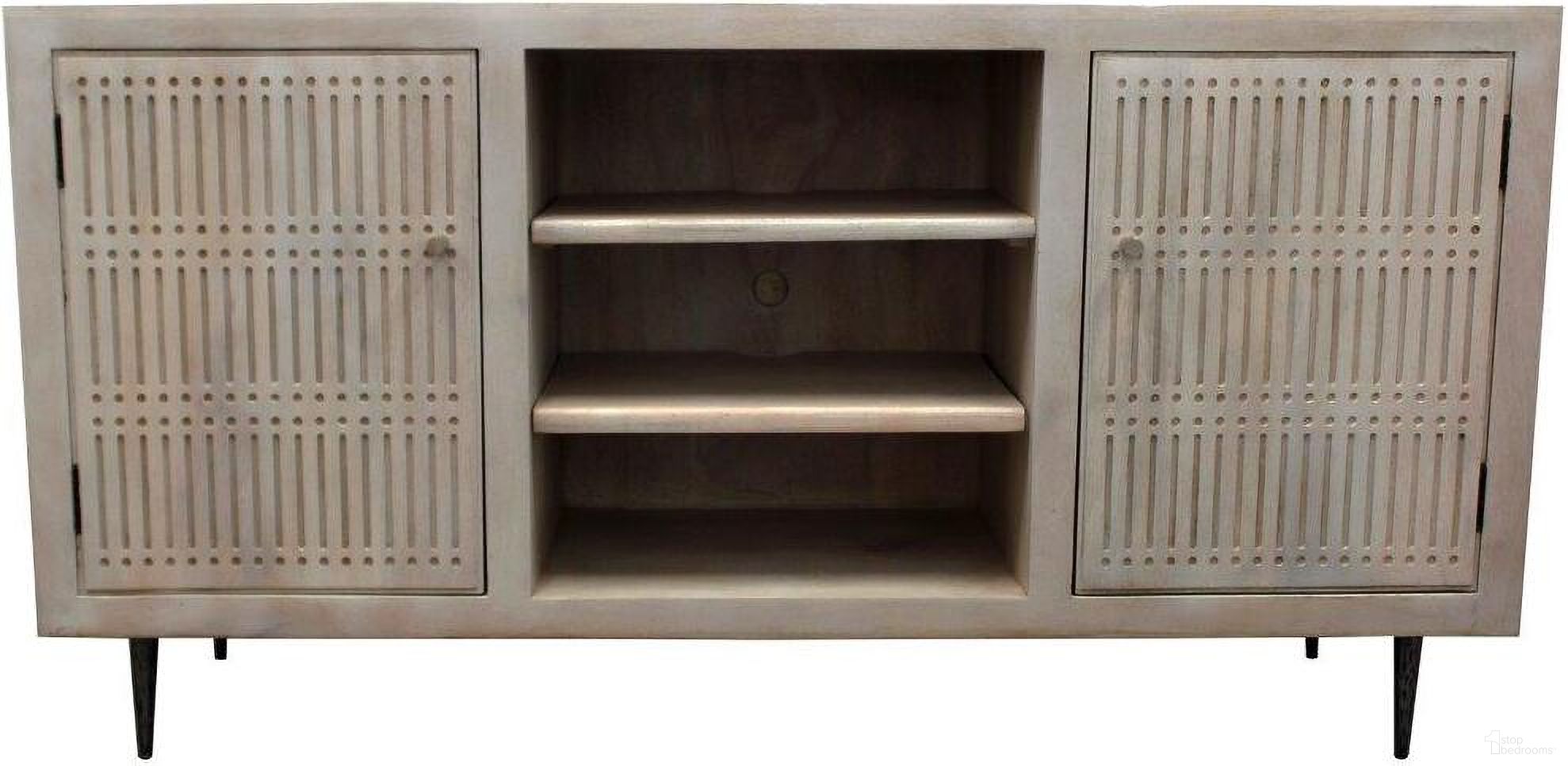 The appearance of Sarah 2 Door Media Cabinet In Ivory 79118004 designed by Moti in the transitional interior design. This ivory piece of furniture was selected by 1StopBedrooms from Sarah Collection to add a touch of cosiness and style into your home. Sku: 79118004. Material: Wood.