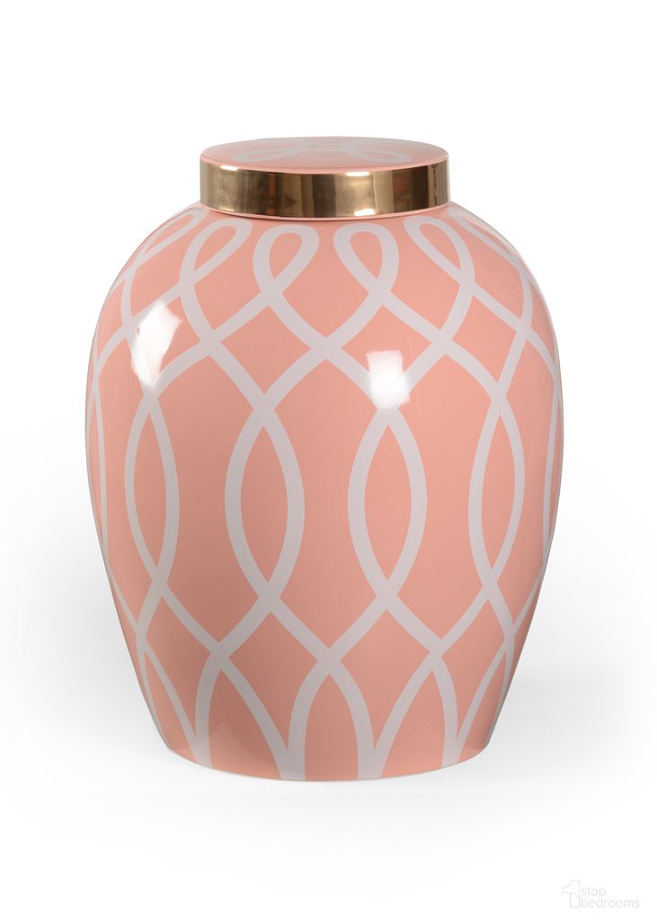 The appearance of Sarah Ginger Jar In Pink and Gold designed by Chelsea House in the modern / contemporary interior design. This pink and gold piece of furniture  was selected by 1StopBedrooms from Shayla Copas Collection to add a touch of cosiness and style into your home. Sku: 384905. Material: Ceramic.