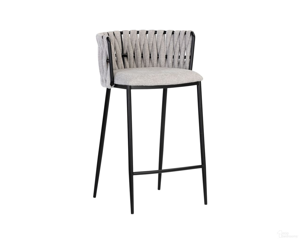 Sarai Counter Stool In Belfast Heather Grey and Black