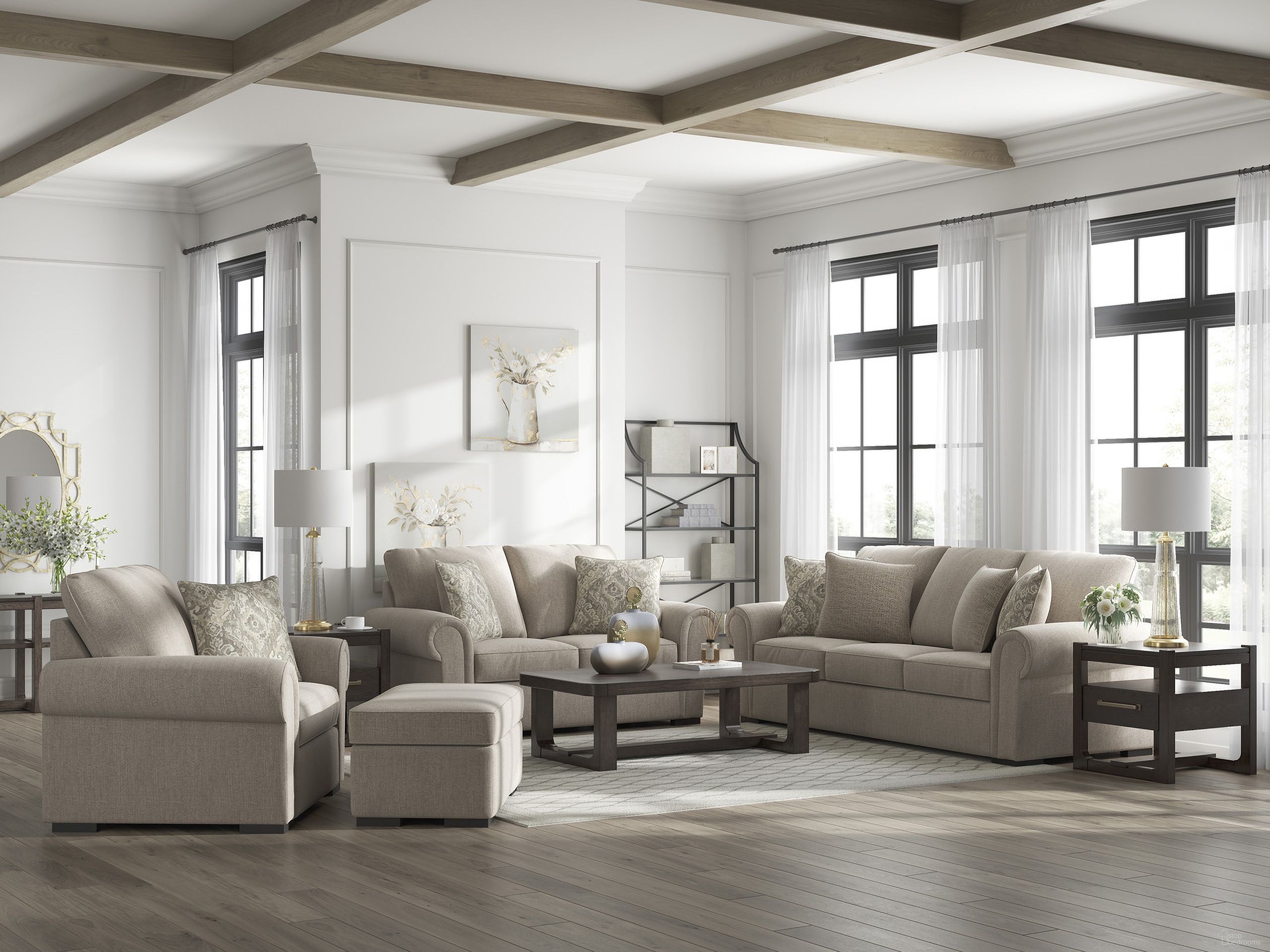 The appearance of Sararose Living Room Set In Heather designed by Signature Design by Ashley in the traditional interior design. This heather piece of furniture was selected by 1StopBedrooms from Sararose Collection to add a touch of cosiness and style into your home. Sku: 5710238;5710235. Material: Polyester.