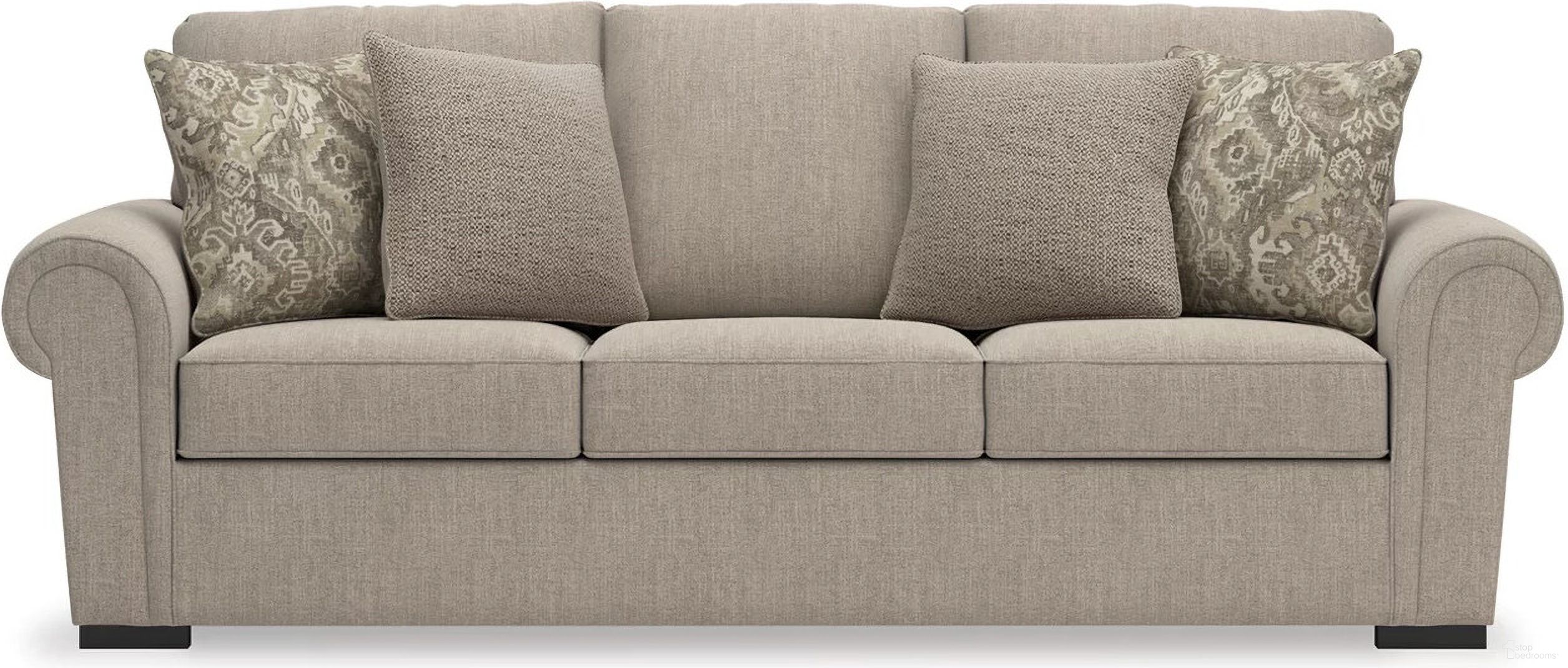 The appearance of Sararose Sofa In Heather designed by Signature Design by Ashley in the traditional interior design. This heather piece of furniture was selected by 1StopBedrooms from Sararose Collection to add a touch of cosiness and style into your home. Sku: 5710238. Material: Polyester.