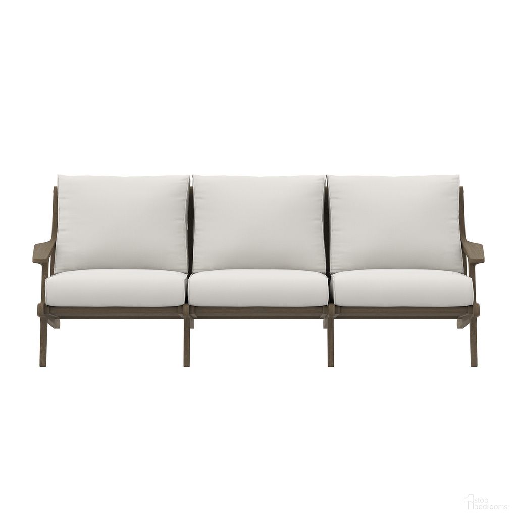 The appearance of Saratoga Outdoor Patio Teak Sofa In White and Weathered Gray designed by Modway in the modern / contemporary interior design. This white/weathered gray piece of furniture was selected by 1StopBedrooms from Saratoga Collection to add a touch of cosiness and style into your home. Sku: EEI-7249-WGR-WHI. Material: Teak.