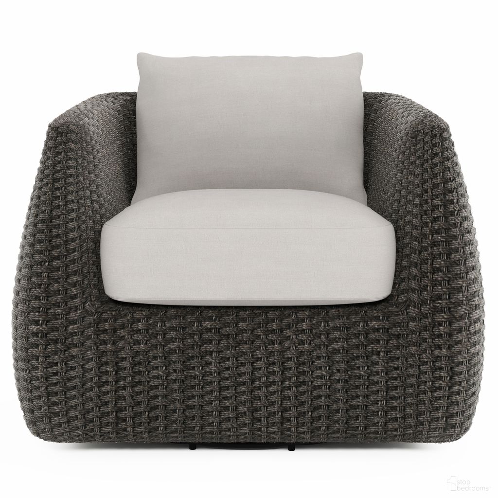 The appearance of Sarene Outdoor Swivel Chair In Grey and Beige designed by Bernhardt in the modern / contemporary interior design. This grey and beige piece of furniture was selected by 1StopBedrooms from Sarene Collection to add a touch of cosiness and style into your home. Sku: O4472SA. Material: Woven.