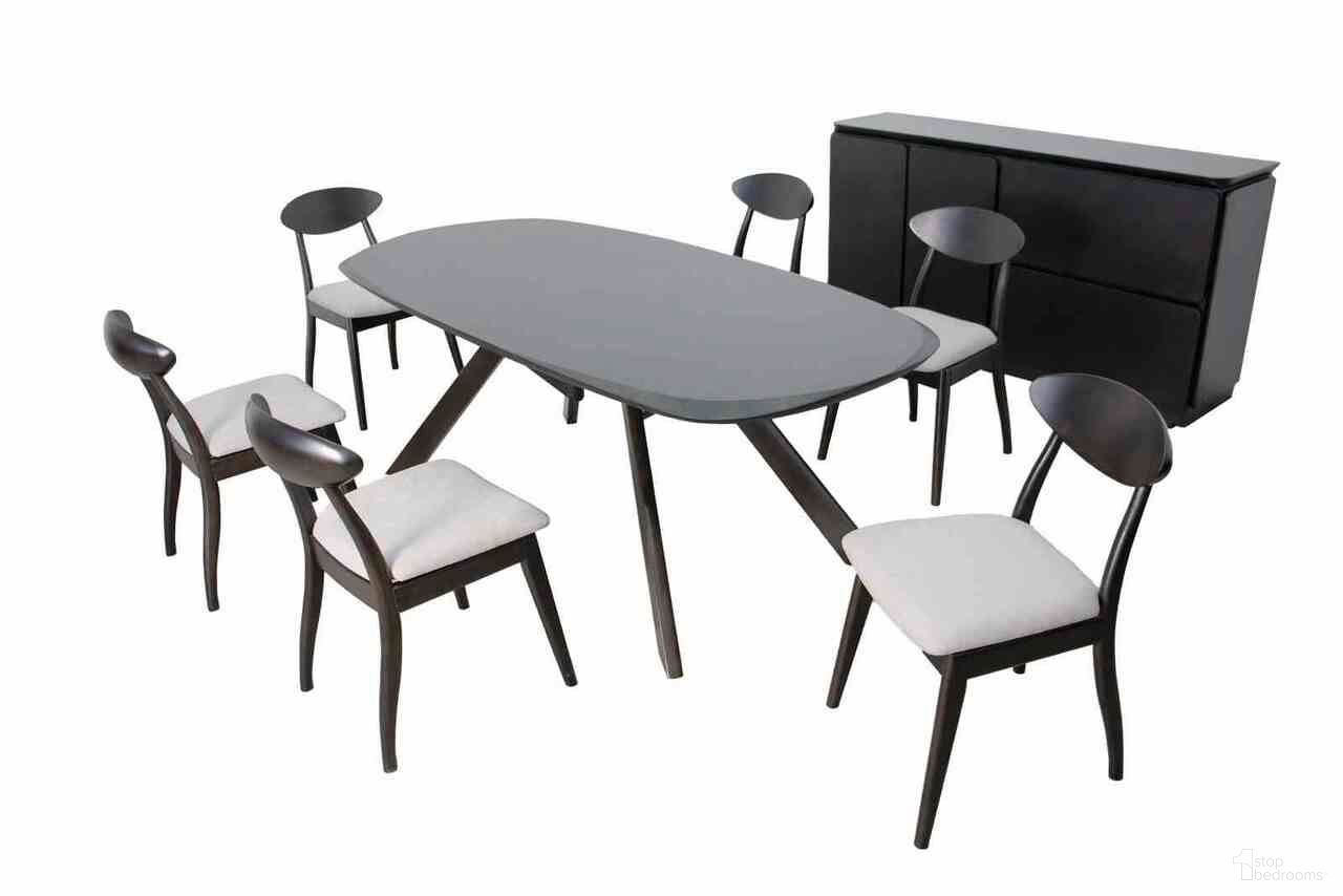 The appearance of Sargans Dining Table In Black Wenge designed by Furniture of America in the transitional interior design. This black wenge piece of furniture was selected by 1StopBedrooms from Sargans Collection to add a touch of cosiness and style into your home. Sku: FM30006BK-OT. Table Base Style: Trestle. Table Top Shape: Rectangular. Size: 40" x 83". Material: Solid Rubberwood.