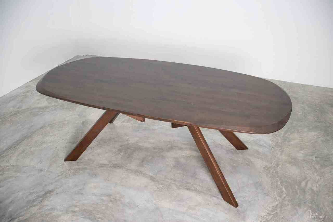 The appearance of Sargans Dining Table In Rich Walnut designed by Furniture of America in the transitional interior design. This rich walnut piece of furniture was selected by 1StopBedrooms from Sargans Collection to add a touch of cosiness and style into your home. Sku: FM30006WN-OT. Table Base Style: Trestle. Table Top Shape: Rectangular. Size: 39" x 83". Material: Solid Rubberwood.