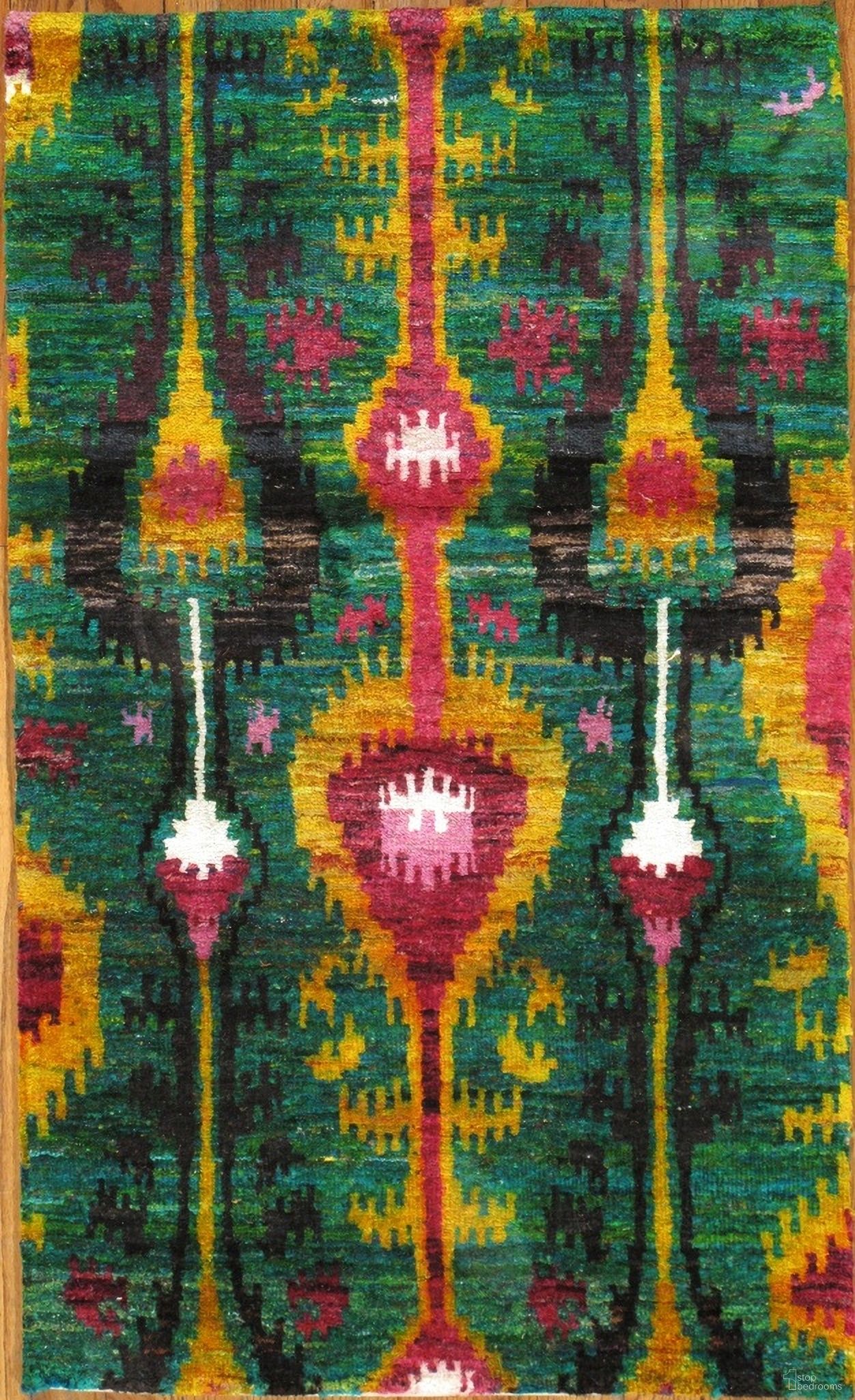 Sari Silk Collection Hand-Knotted Area Rug- 3' 1" x 5' In Multi