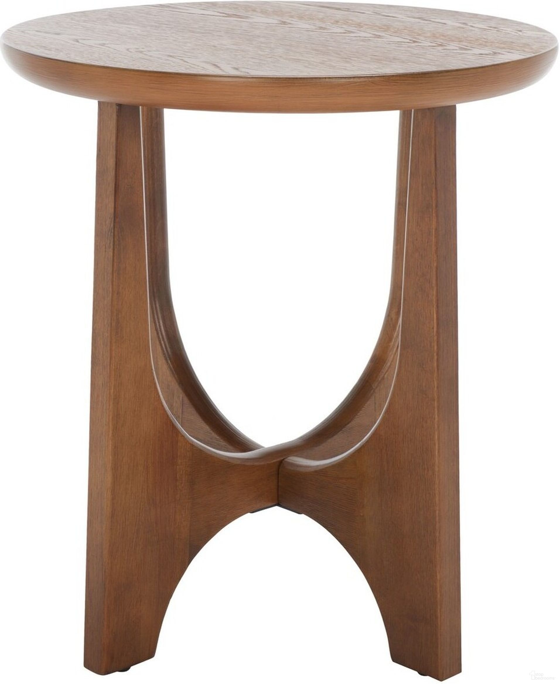 The appearance of Sasha Wood Accent Table In Medium Oak designed by Safavieh Couture in the transitional interior design. This medium oak piece of furniture  was selected by 1StopBedrooms from Sasha Collection to add a touch of cosiness and style into your home. Sku: SFV2129C. Material: Wood.