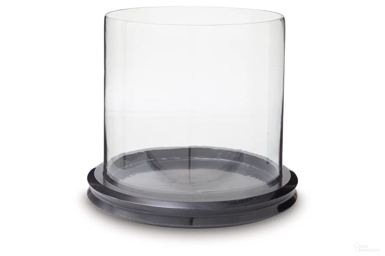 Saskia Candle Holder In Clear and Black