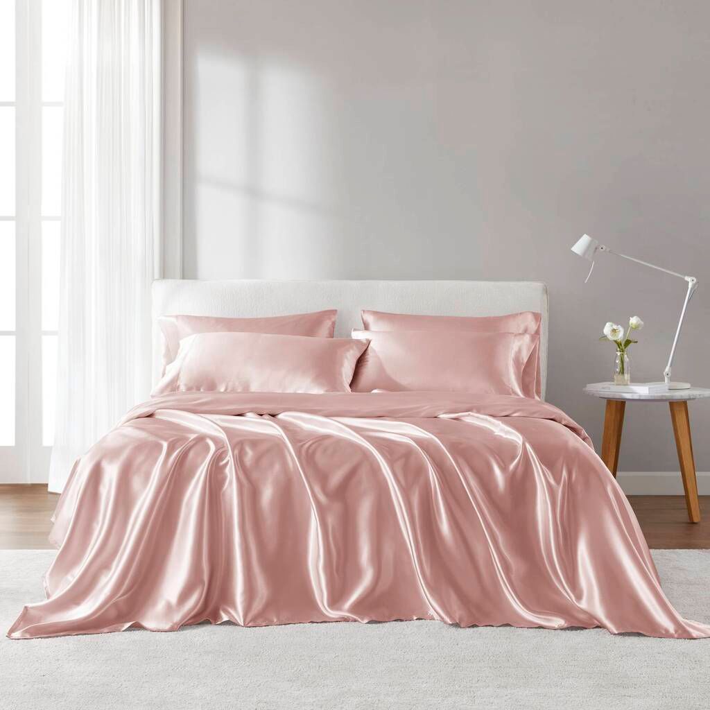 Satin Luxury Sheet Set In Blush