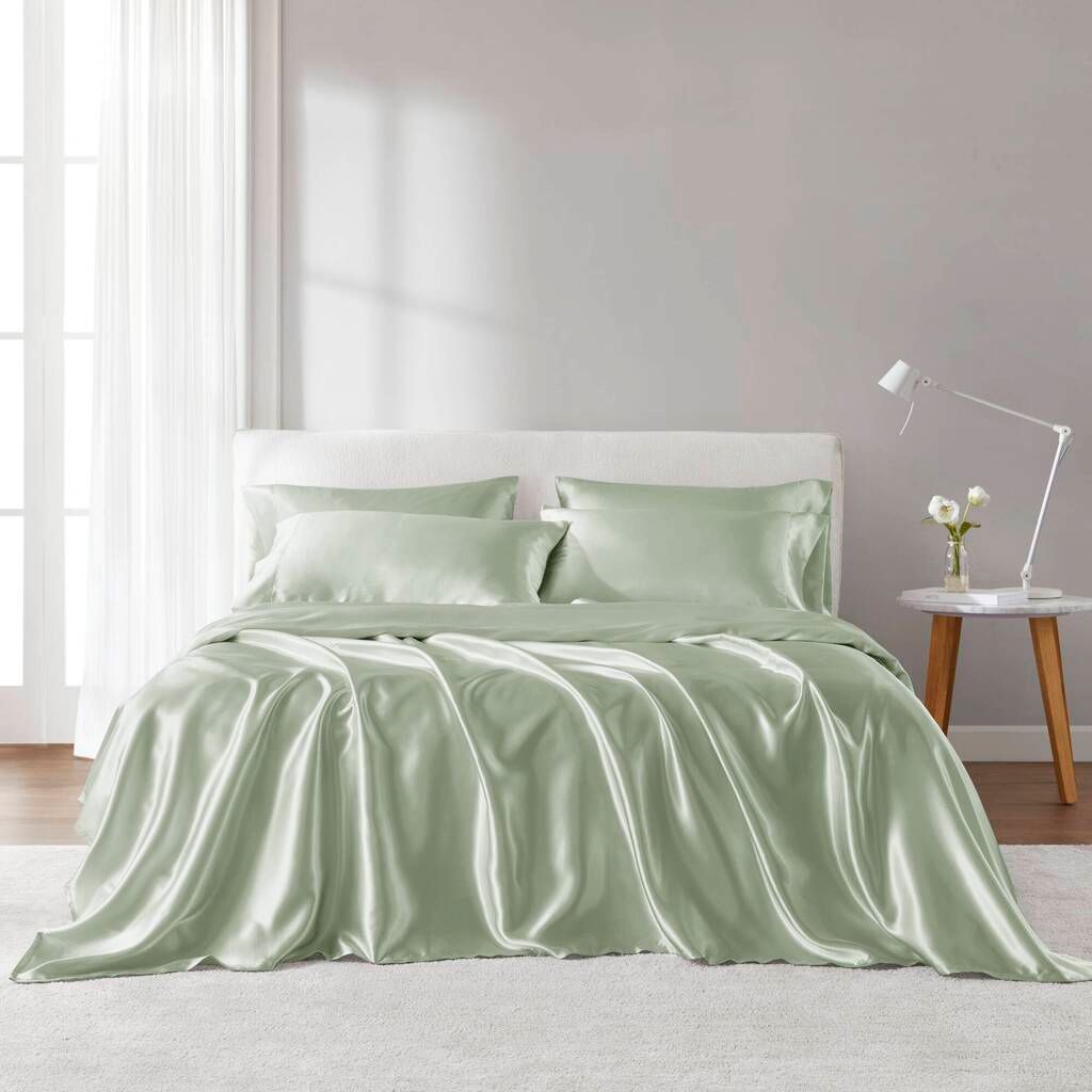 Satin Luxury Sheet Set In Sage