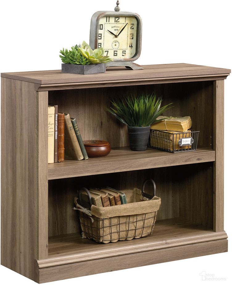 The appearance of Sauder Select 2-Shelf Bookcase In Salt Oak designed by Sauder in the transitional interior design. This salt oak piece of furniture was selected by 1StopBedrooms from Sauder Select Collection to add a touch of cosiness and style into your home. Sku: 420179. Material: Engineered Wood.