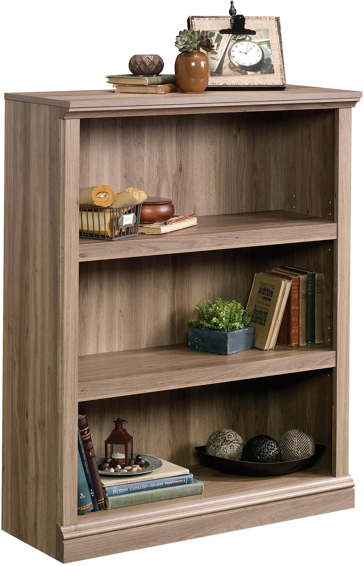 Sauder Select 3 Shelf Bookcase In Salt Oak 1stopbedrooms 9688