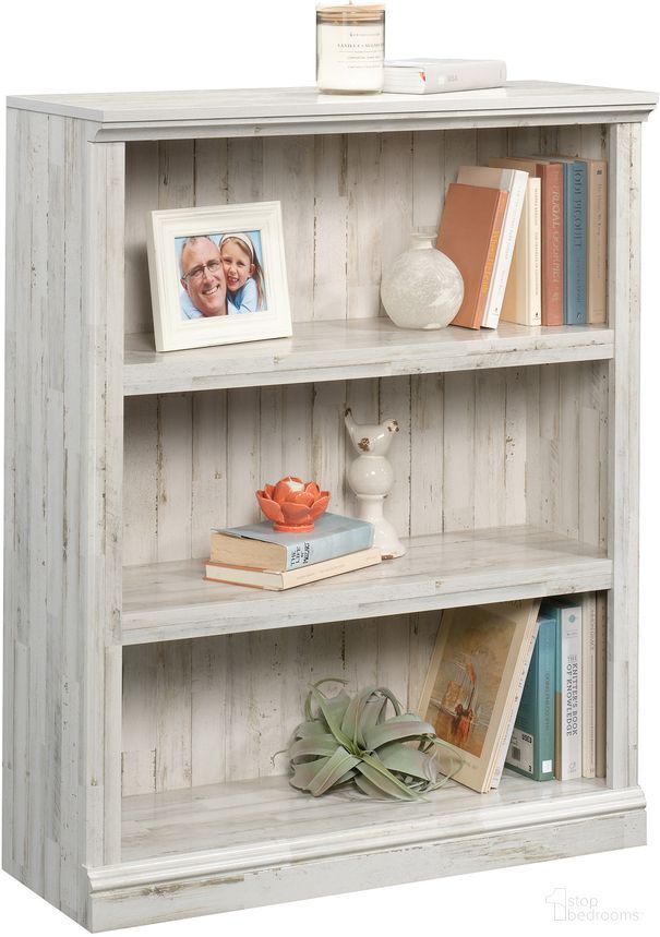 The appearance of Sauder Select 3-Shelf Bookcase In White Plank designed by Sauder in the transitional interior design. This white plank piece of furniture was selected by 1StopBedrooms from Sauder Select Collection to add a touch of cosiness and style into your home. Sku: 426427. Material: Engineered Wood.