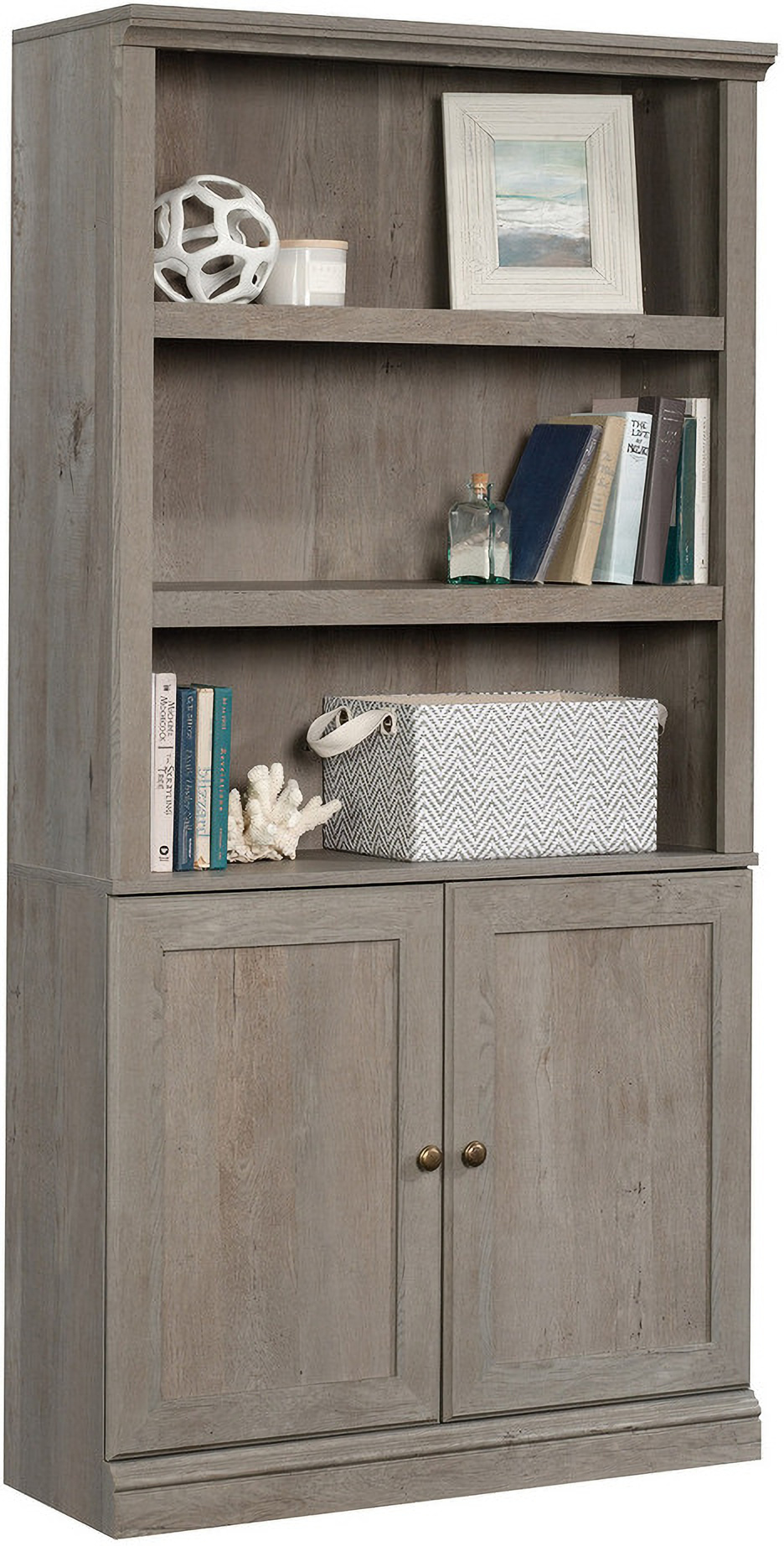 Sauder Select Bookcase With Doors In Mystic Oak 1StopBedrooms