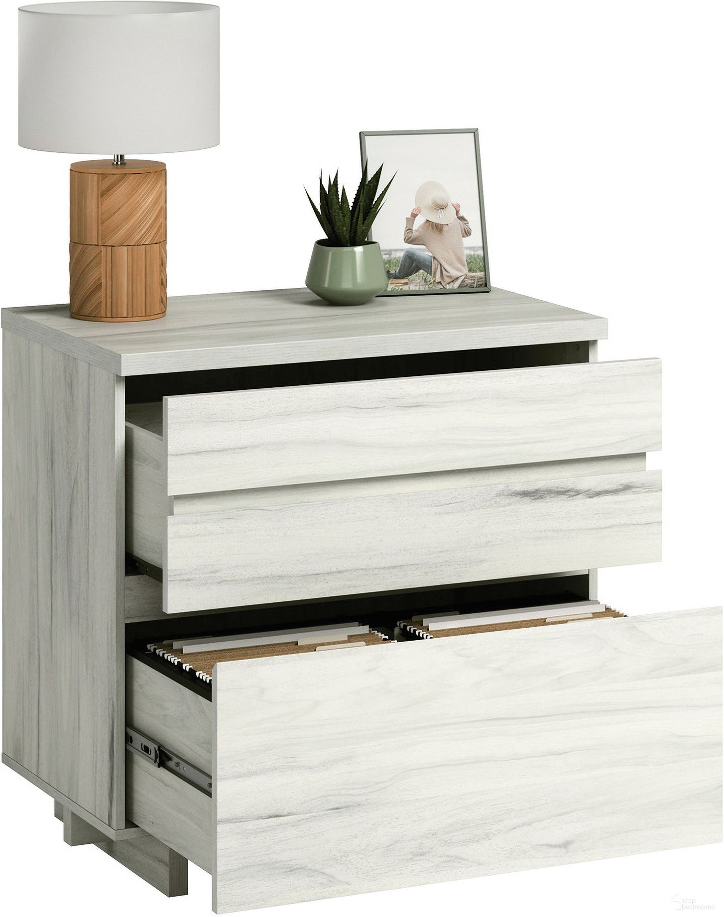 The appearance of Sauder Select Lateral File In Haze Acacia designed by Sauder in the modern / contemporary interior design. This haze acacia piece of furniture  was selected by 1StopBedrooms from Sauder Select Collection to add a touch of cosiness and style into your home. Sku: 431276. Material: Engineered Wood.