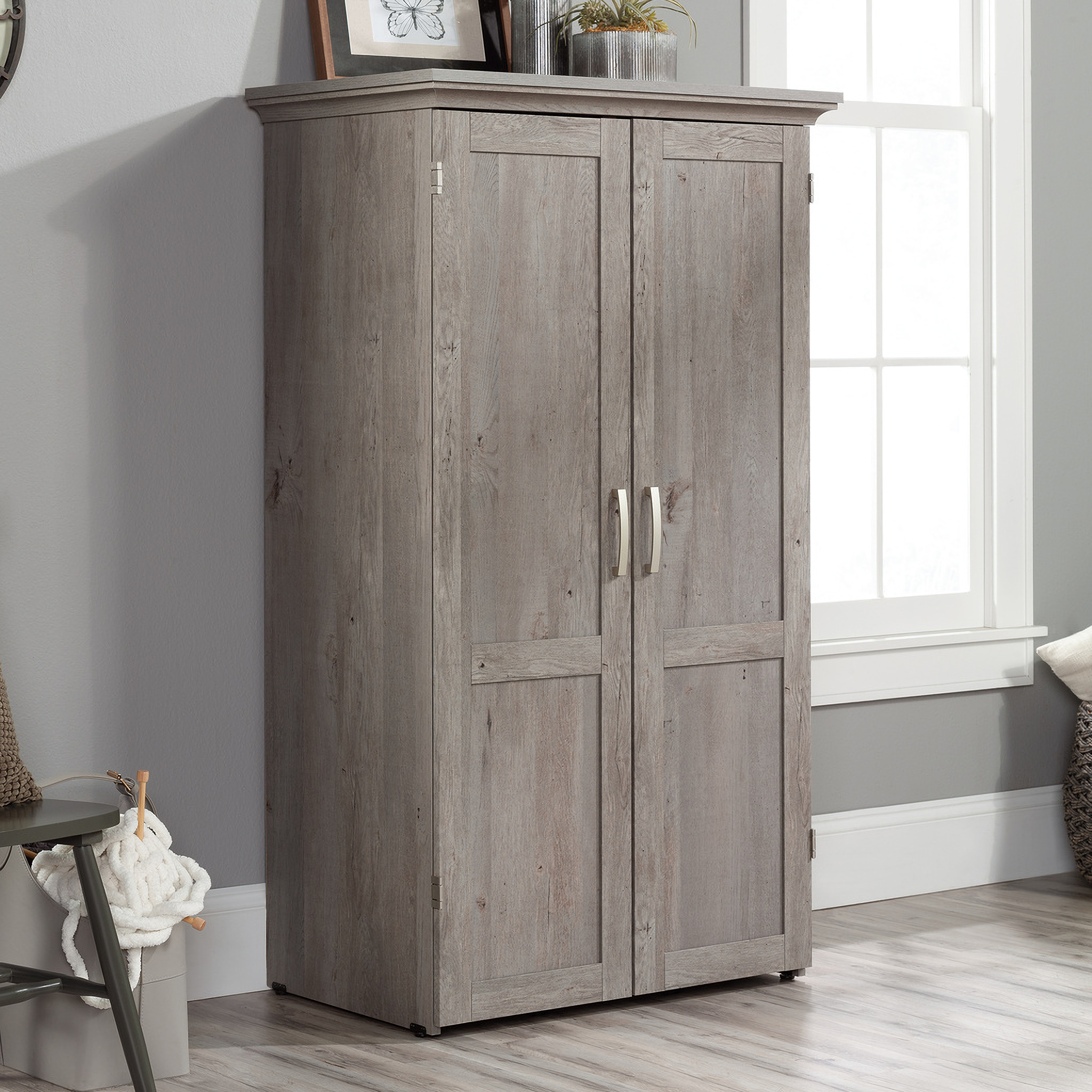 Sauder Select MultiPurpose Armoire In Mystic Oak 1StopBedrooms