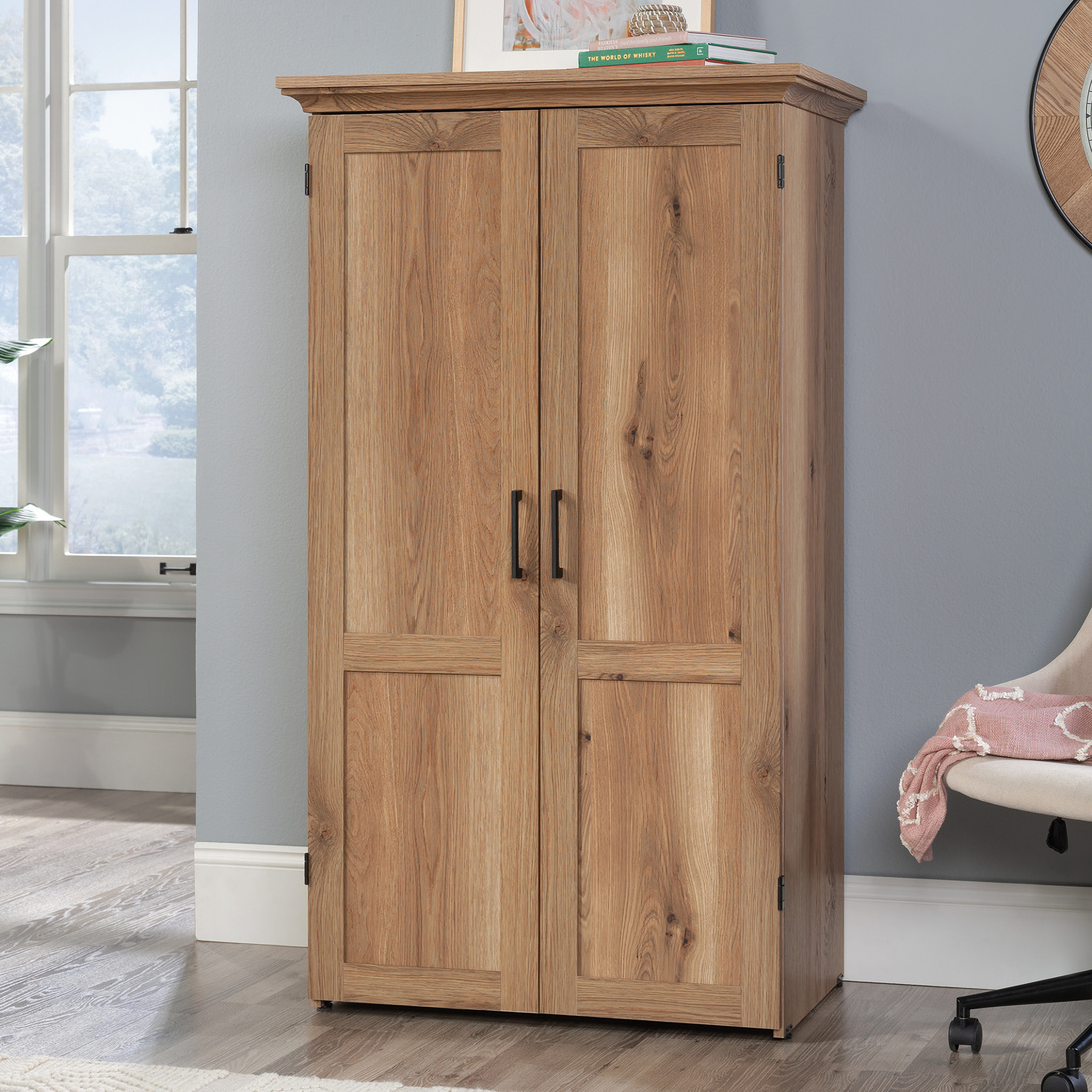 Sauder Select MultiPurpose Armoire In Timber Oak 1StopBedrooms