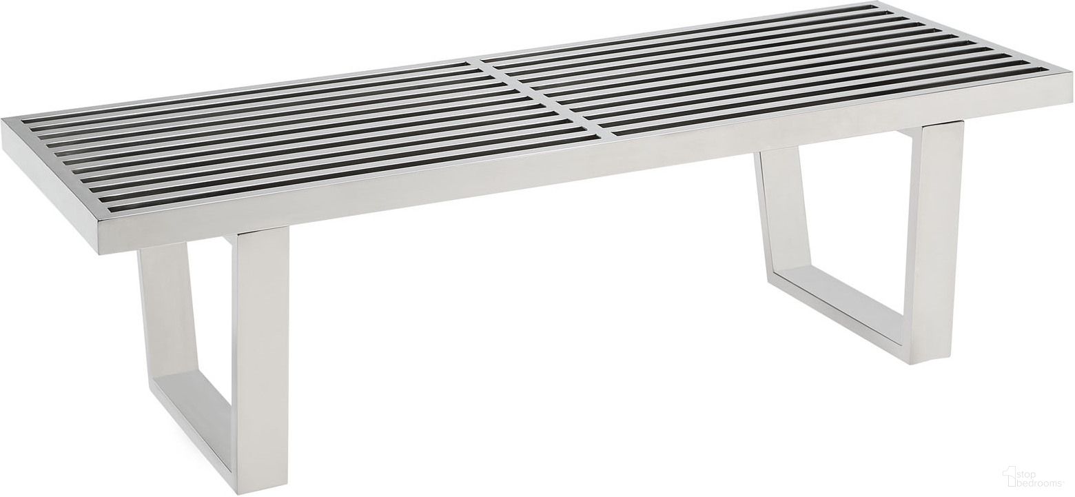The appearance of Sauna Silver 4 Inch Stainless Steel Bench designed by Modway in the modern / contemporary interior design. This silver piece of furniture was selected by 1StopBedrooms from Sauna Collection to add a touch of cosiness and style into your home. Sku: EEI-247-SLV. Material: Stainless Steel.