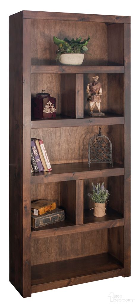 Sausalito 79 Inch High Bookcase In Whiskey