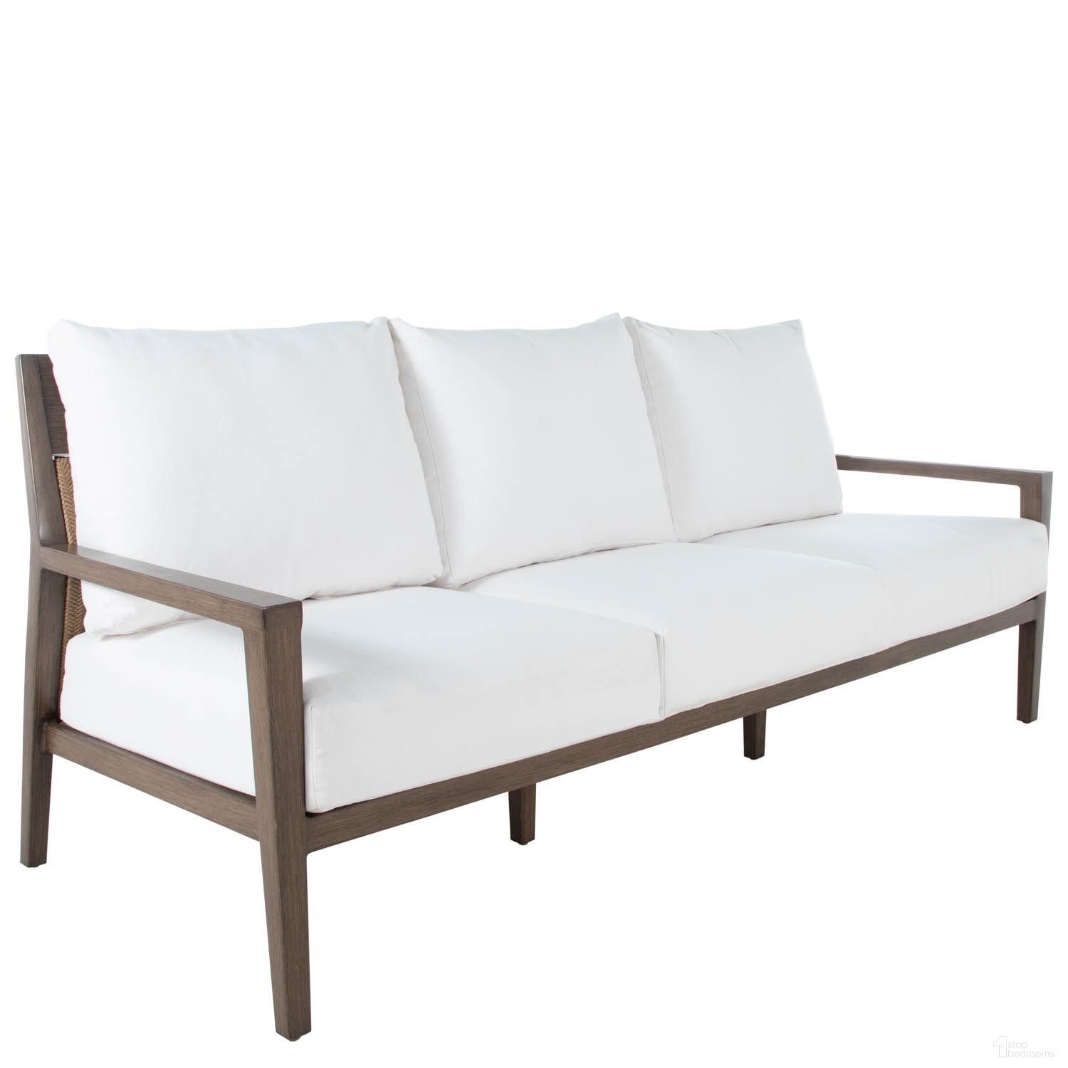 The appearance of Savannah Aluminum Sofa In Avila Navy designed by Summer Classics in the transitional interior design. This avila navy piece of furniture was selected by 1StopBedrooms from Savannah Aluminum Collection to add a touch of cosiness and style into your home. Sku: 1412114+C829P4947N. Material: Wicker.