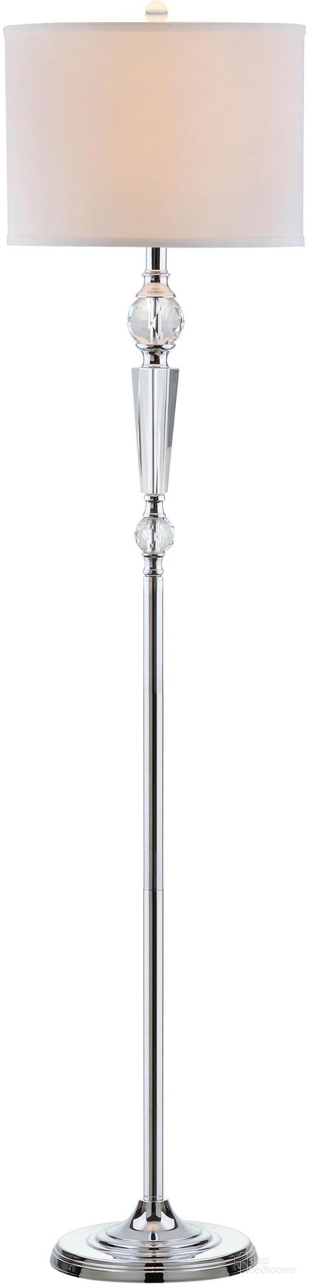 The appearance of Savannah Clear and Chrome 60 Inch Floor Lamp designed by Safavieh in the traditional interior design. This chrome piece of furniture  was selected by 1StopBedrooms from Safavieh LIT Collection to add a touch of cosiness and style into your home. Sku: LIT4177A. Material: Chrome.