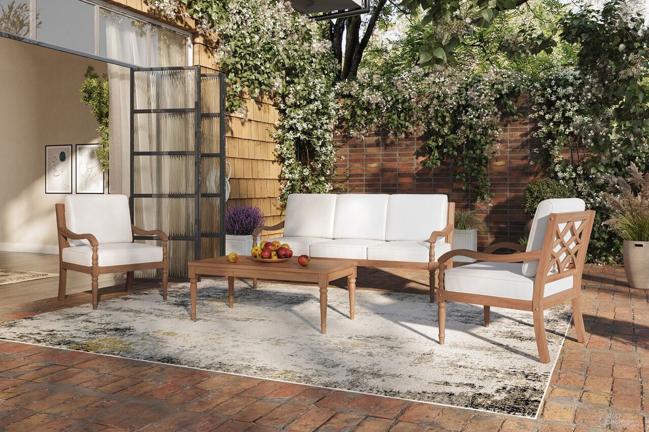 The appearance of Savannah Linen Outdoor Conversation Set In White designed by New Classic in the traditional interior design. This white piece of furniture was selected by 1StopBedrooms from Savannah Collection to add a touch of cosiness and style into your home. Sku: G841W-30;G841W-10S. Material: Wood.