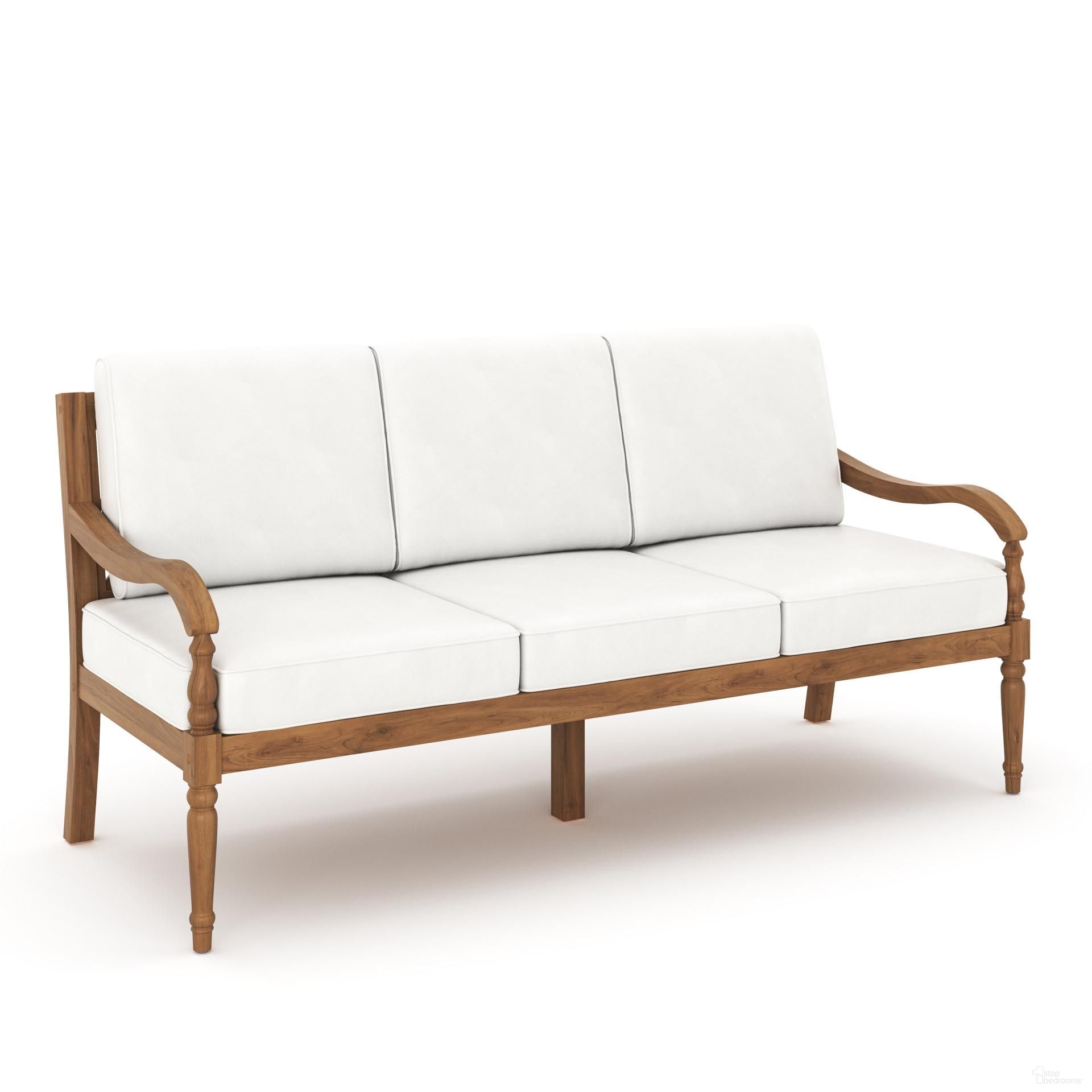 The appearance of Savannah Outdoor Sofa In White Linen designed by New Classic in the traditional interior design. This white piece of furniture was selected by 1StopBedrooms from Savannah Collection to add a touch of cosiness and style into your home. Sku: G841W-30. Material: Wood.