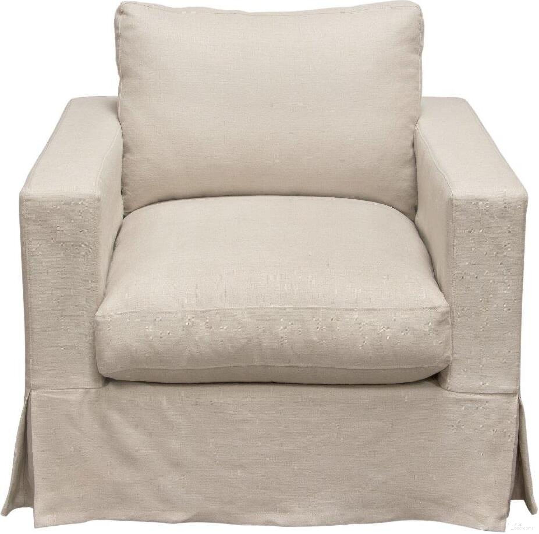 The appearance of Savannah Slip-Cover Chair In Sand Natural Linen designed by Diamond Sofa in the modern / contemporary interior design. This sand piece of furniture was selected by 1StopBedrooms from Savannah Collection to add a touch of cosiness and style into your home. Sku: SAVANNAHCHSD. Material: Fabric.