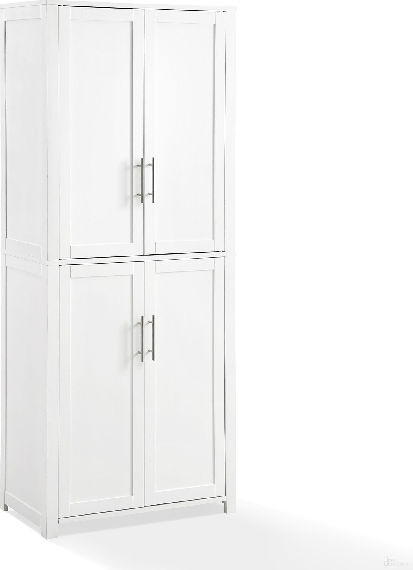 Savannah Tall Kitchen Storage Pantry In White