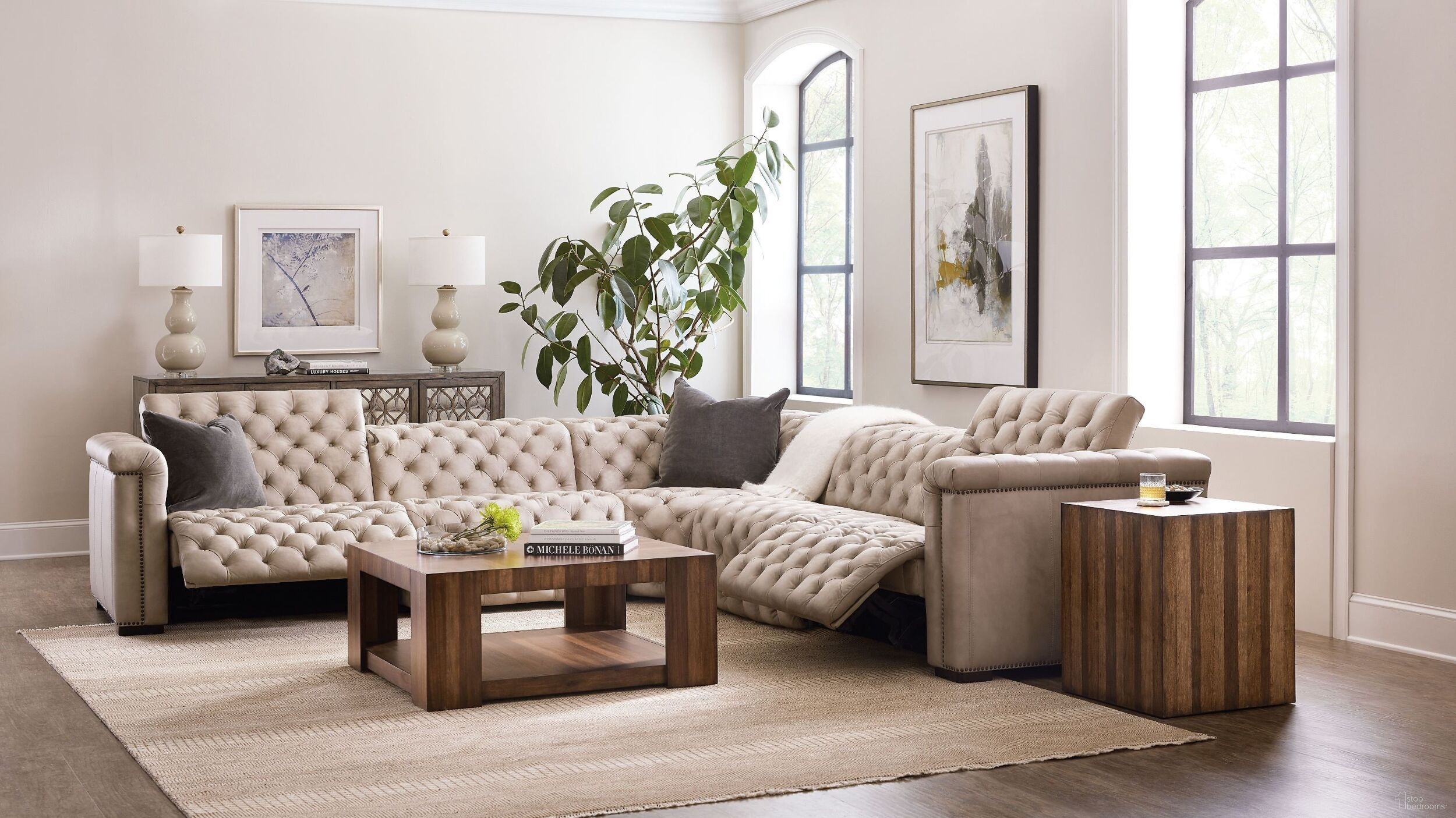 The appearance of MS Savion Dark Wood Grandier Power Reclining Sectional designed by Hooker in the traditional interior design. This brown piece of furniture was selected by 1StopBedrooms from MS Collection to add a touch of cosiness and style into your home. Sku: SS434-1.5AL-S-PH-082;SS434-1.5AL-S-PH-082;SS434-1.5RL-P-PH-082;SS434-PCW-082. Material: Polyester. Layout: L-Shape.