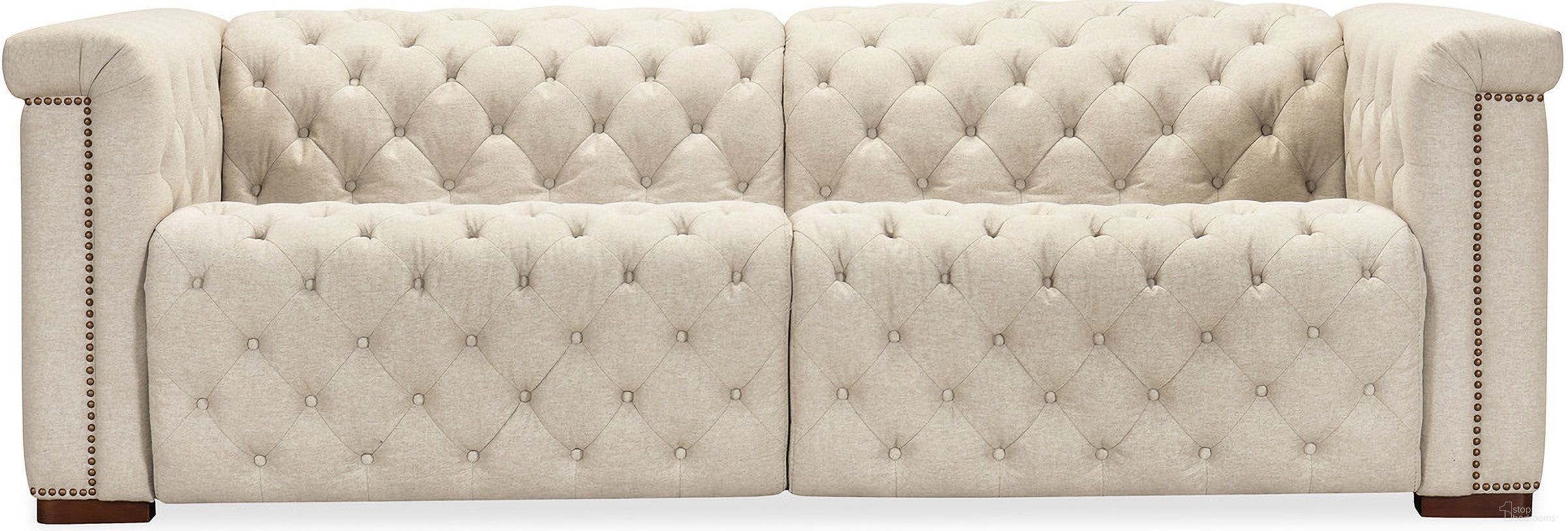 The appearance of Savion Deux Sofa with Power Recliners and Power Headrests In Beige designed by Hooker in the traditional interior design. This beige piece of furniture was selected by 1StopBedrooms from SS Collection to add a touch of cosiness and style into your home. Sku: SS435-RLPPH-414. Material: Fabric.