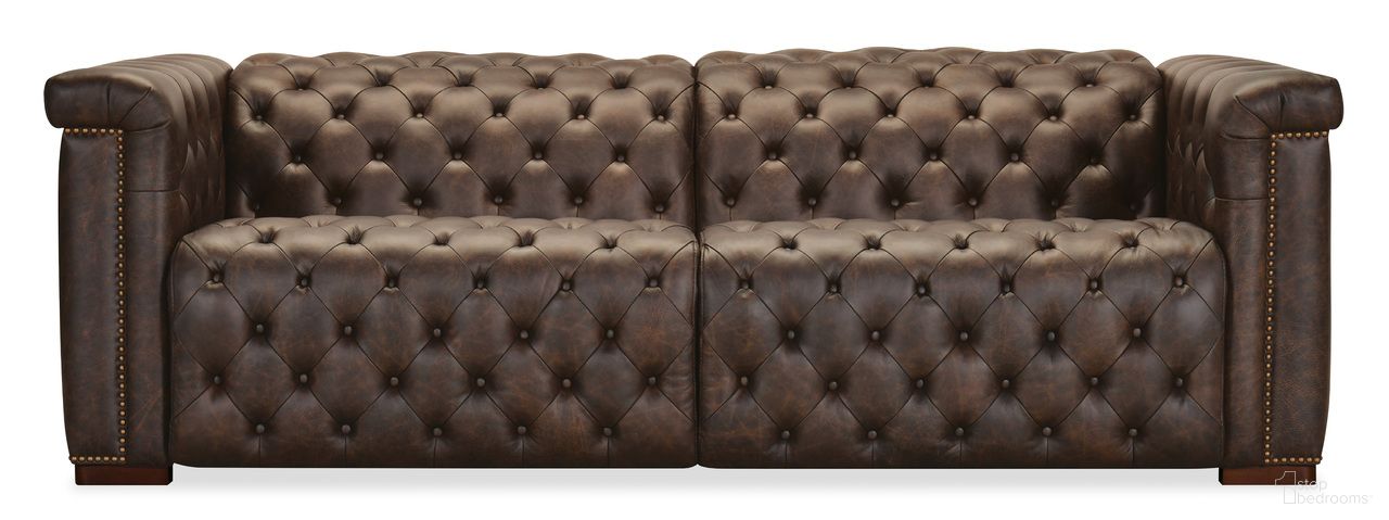 The appearance of Savion Deux Sofa with Power Recliners and Power Headrests In Brown designed by Hooker in the traditional interior design. This brown piece of furniture was selected by 1StopBedrooms from SS Collection to add a touch of cosiness and style into your home. Sku: SS435-RLPPH-089. Material: Leather.