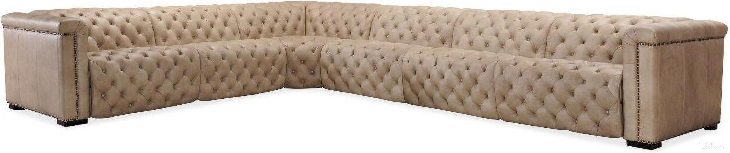 The appearance of MS Savion Grandier Brown 6-Piece Power Hr Sectional With 3 Power Recline designed by Hooker in the traditional interior design. This brown piece of furniture was selected by 1StopBedrooms from MS Collection to add a touch of cosiness and style into your home. Sku: SS434-1.5AL-P-PH-082;SS434-1.5AL-S-PH-082;SS434-1.5AL-S-PH-082;SS434-1.5RL-P-PH-082;SS434-PCW-082. Material: Leather. Layout: L-Shape.