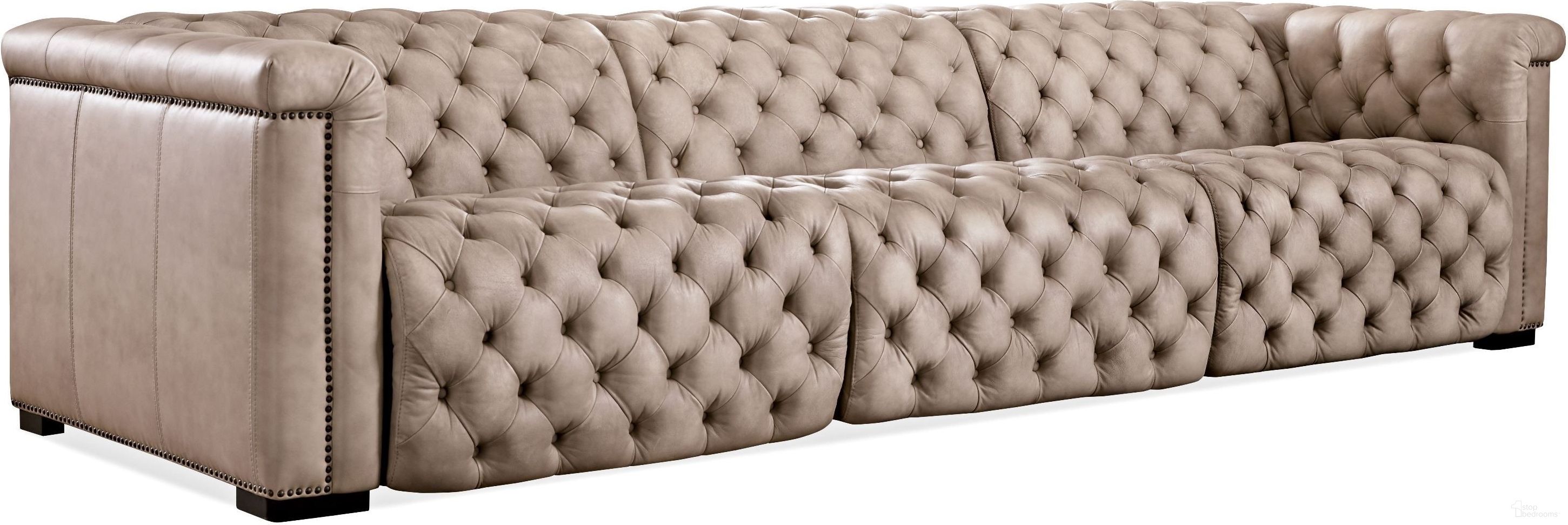 The appearance of MS Savion Grandier Dark Wood Power Reclining Sectional With Power Headrest designed by Hooker in the traditional interior design. This brown piece of furniture was selected by 1StopBedrooms from MS Collection to add a touch of cosiness and style into your home. Sku: SS434-1.5AL-S-PH-082;SS434-1.5RL-P-PH-082. Material: Leather.