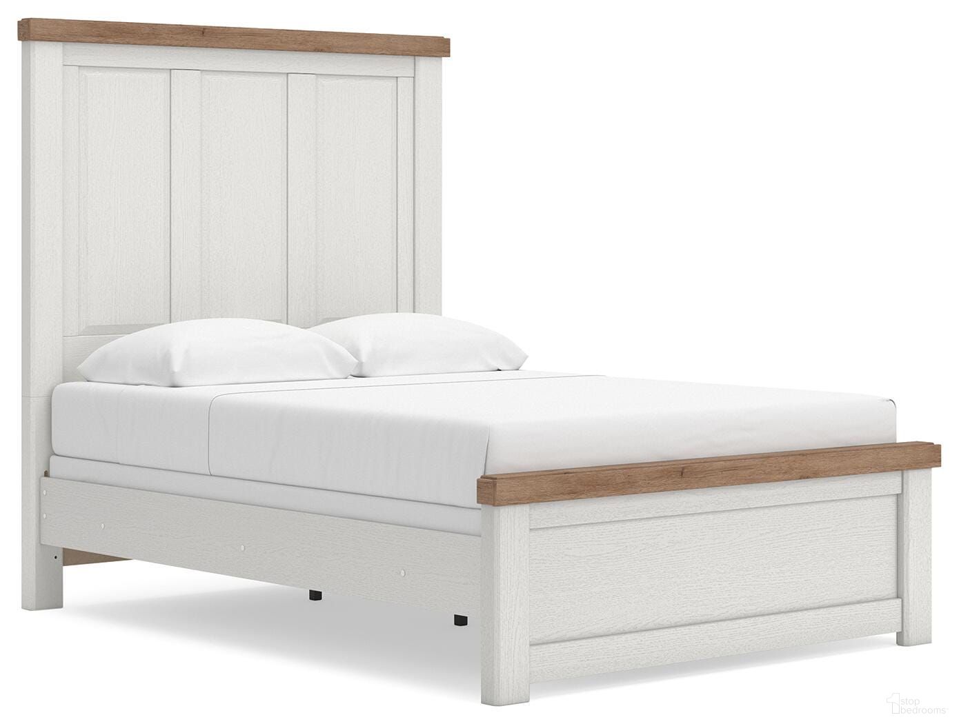 Savonport Full Panel Bed In White and Brown