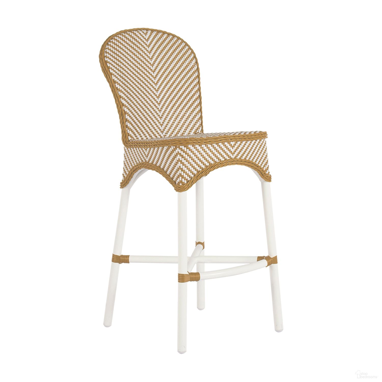 The appearance of Savoy Barstool In Avila Navy designed by Summer Classics in the transitional interior design. This avila navy piece of furniture was selected by 1StopBedrooms from Savoy Collection to add a touch of cosiness and style into your home. Sku: 3343108+C3084947N. Material: Wicker.