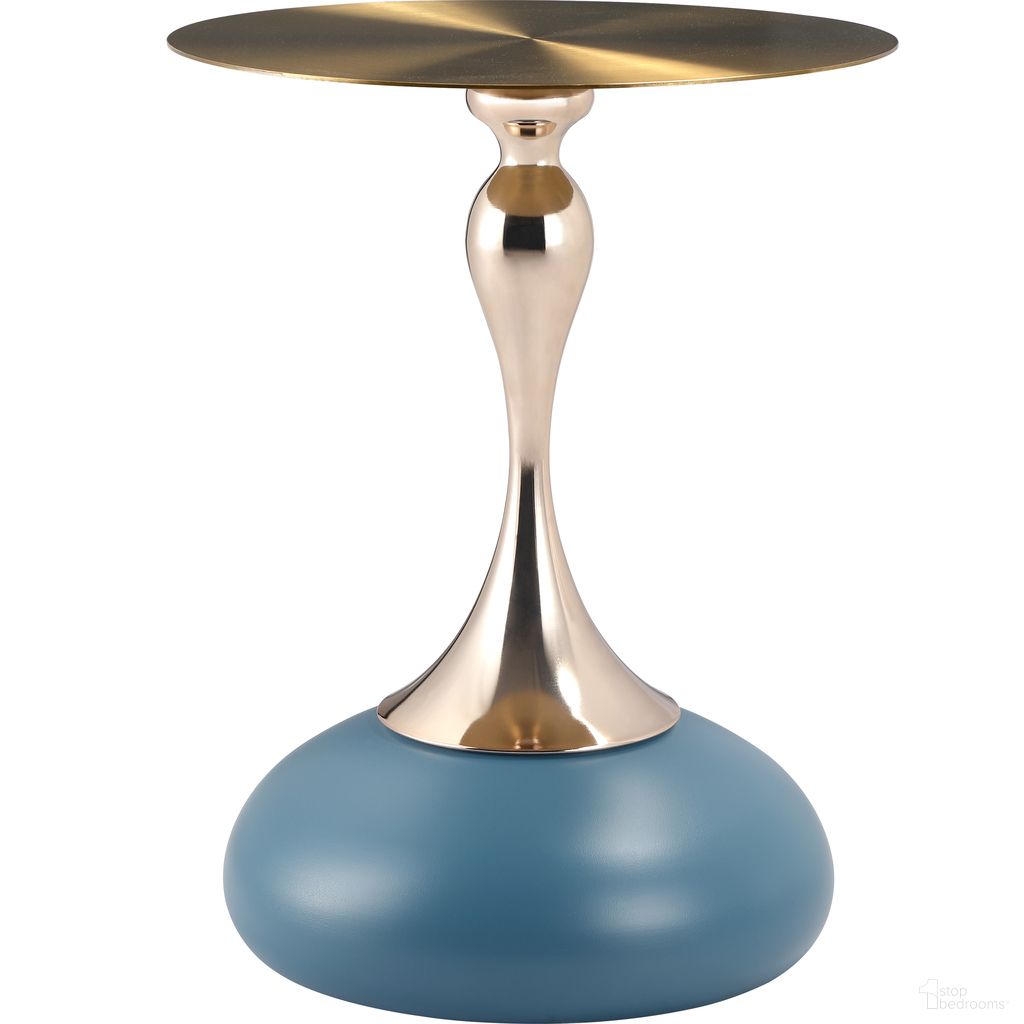 The appearance of Savoy End Table In Blue designed by LeisureMod in the modern / contemporary interior design. This blue piece of furniture  was selected by 1StopBedrooms from Savoy Collection to add a touch of cosiness and style into your home. Sku: SST40BU. Material: Stainless Steel.